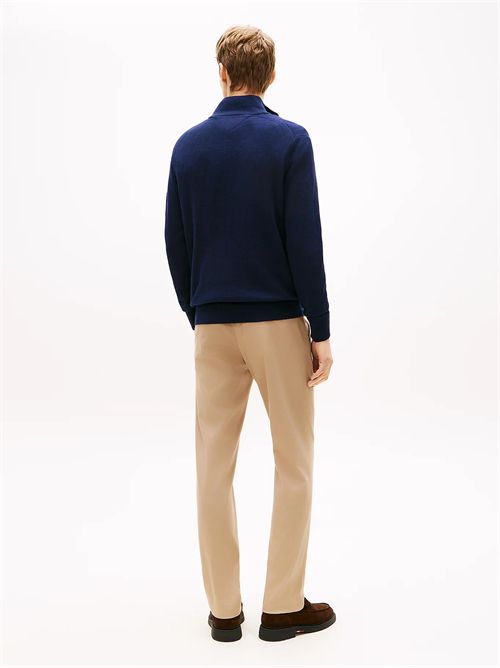 Pullover con cashmere e mezza zip TOMMY HILFIGER | MW0MW28049DW5